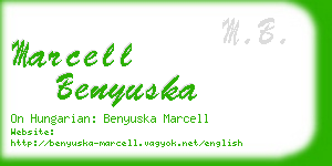 marcell benyuska business card